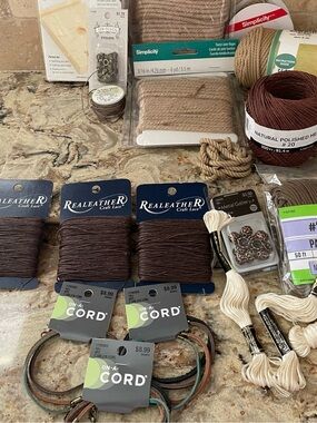 Craft supply variety hemp, waxed thread for jewelry
